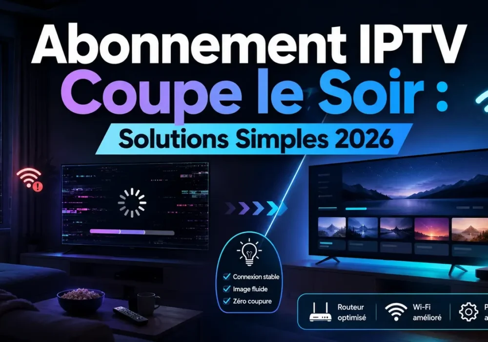Abonnement IPTV coupe le soir avec solutions simples pour améliorer la connexion, le Wi-Fi et la stabilité en 2026