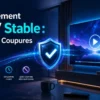 Image professionnelle montrant un abonnement IPTV stable avec une connexion fiable, un signal puissant et un streaming fluide pour éviter les coupures en 2026.